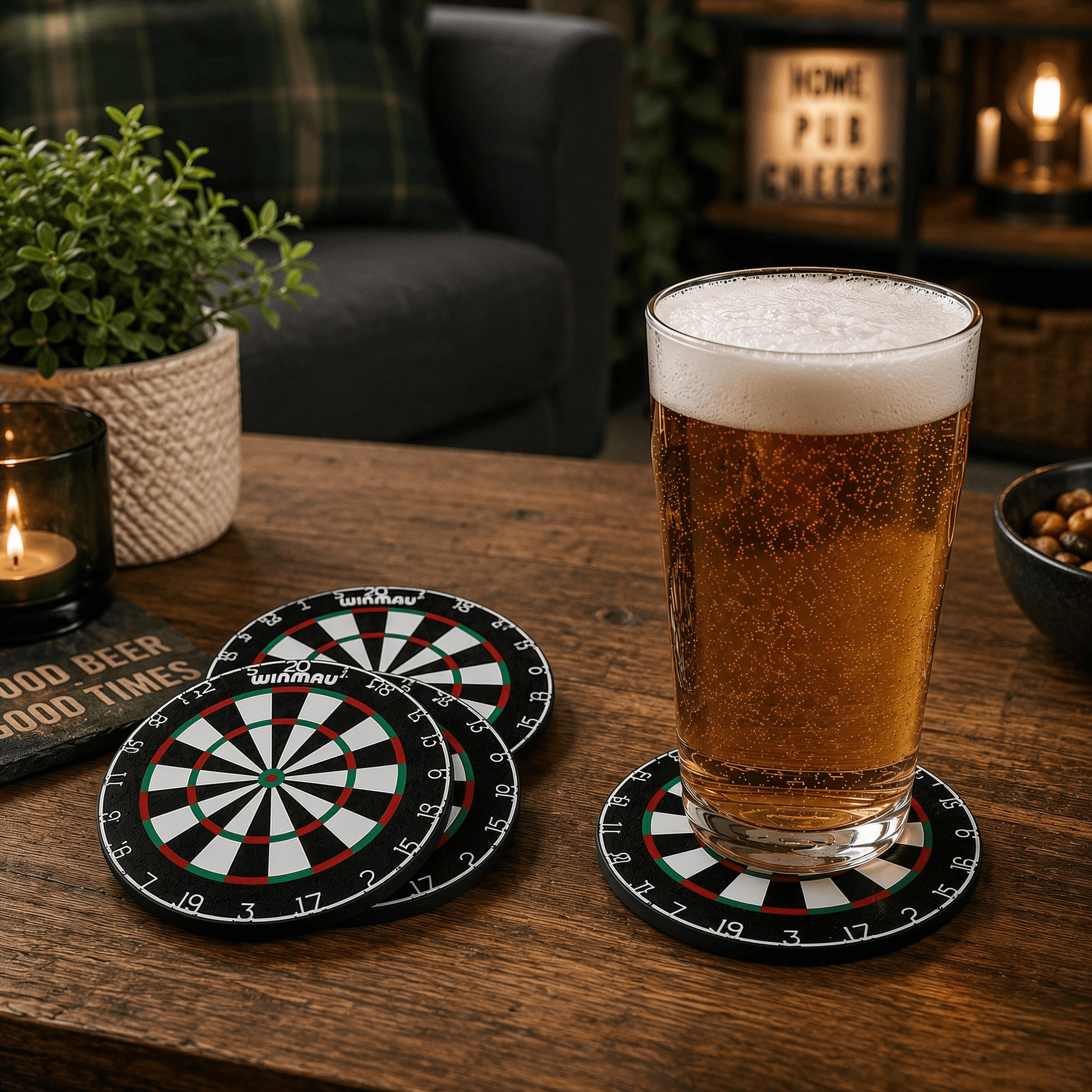 Dartboard Drinks Coasters (Set of 4)