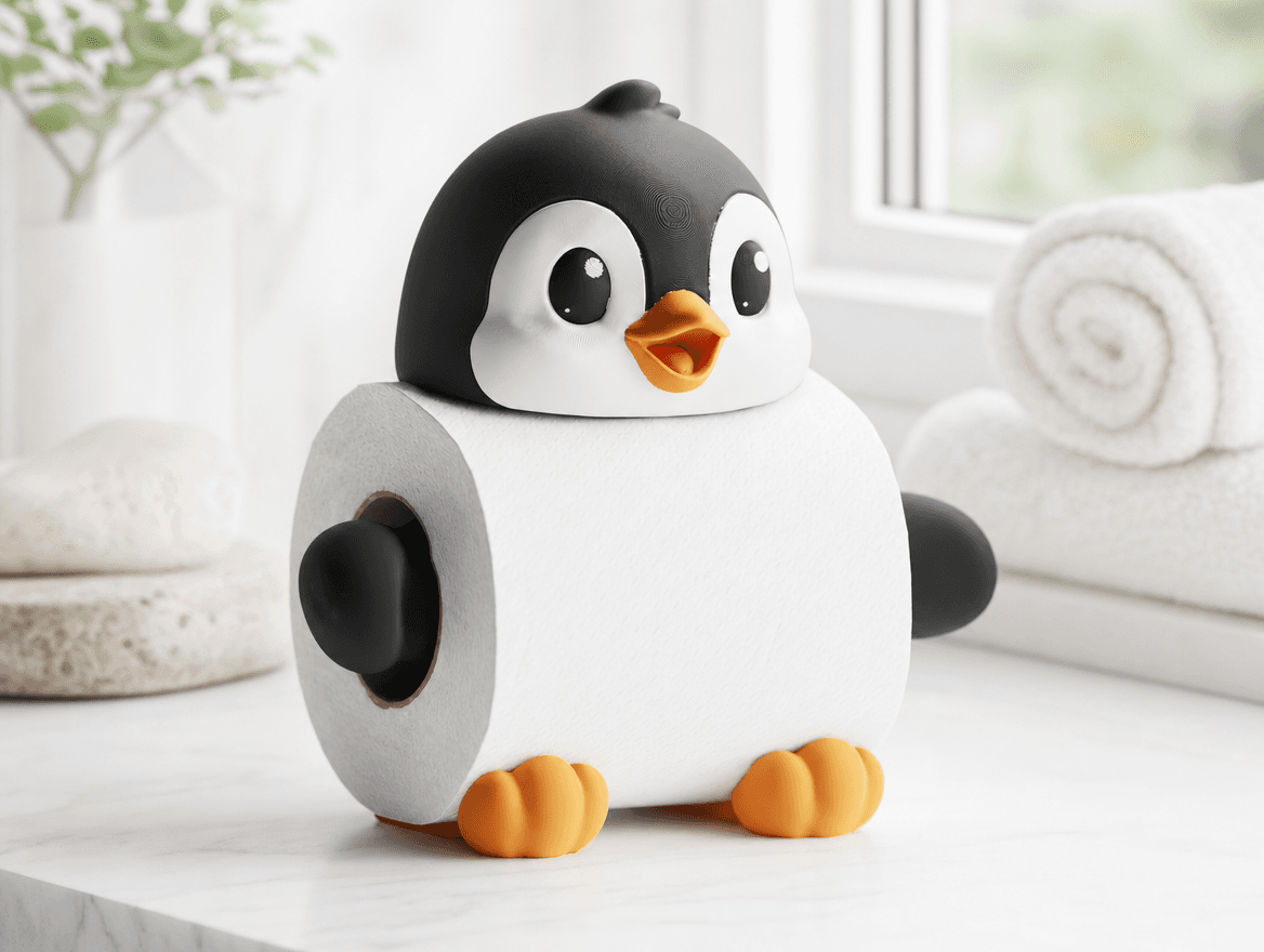 Penguin Toilet Roll Holder - Tuxo