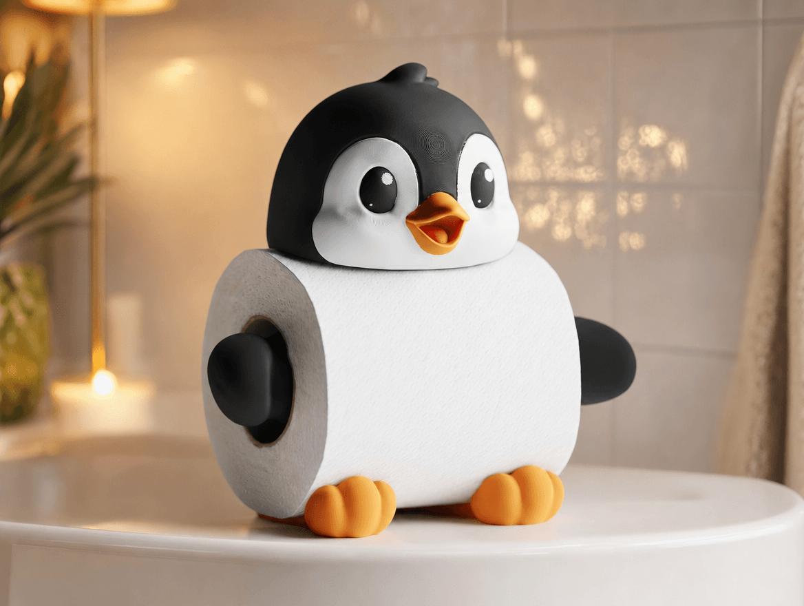 Penguin Toilet Roll Holder - Tuxo