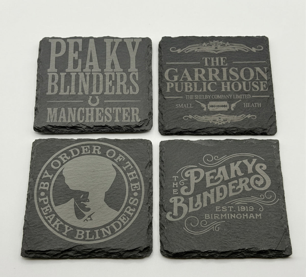Peaky Blinders Laser Engraved Slate Coaster