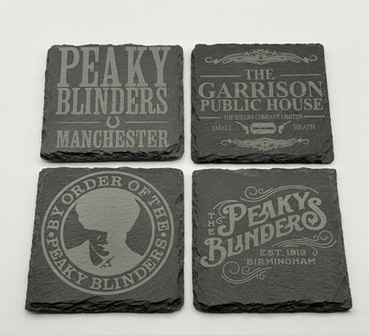 Peaky Blinders Laser Engraved Slate Coaster