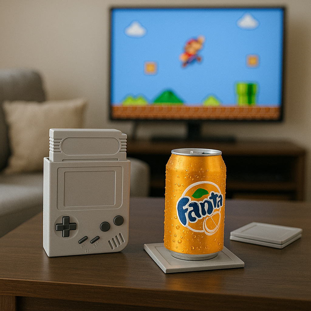 Retro Gaming Cartridge Coaster Set