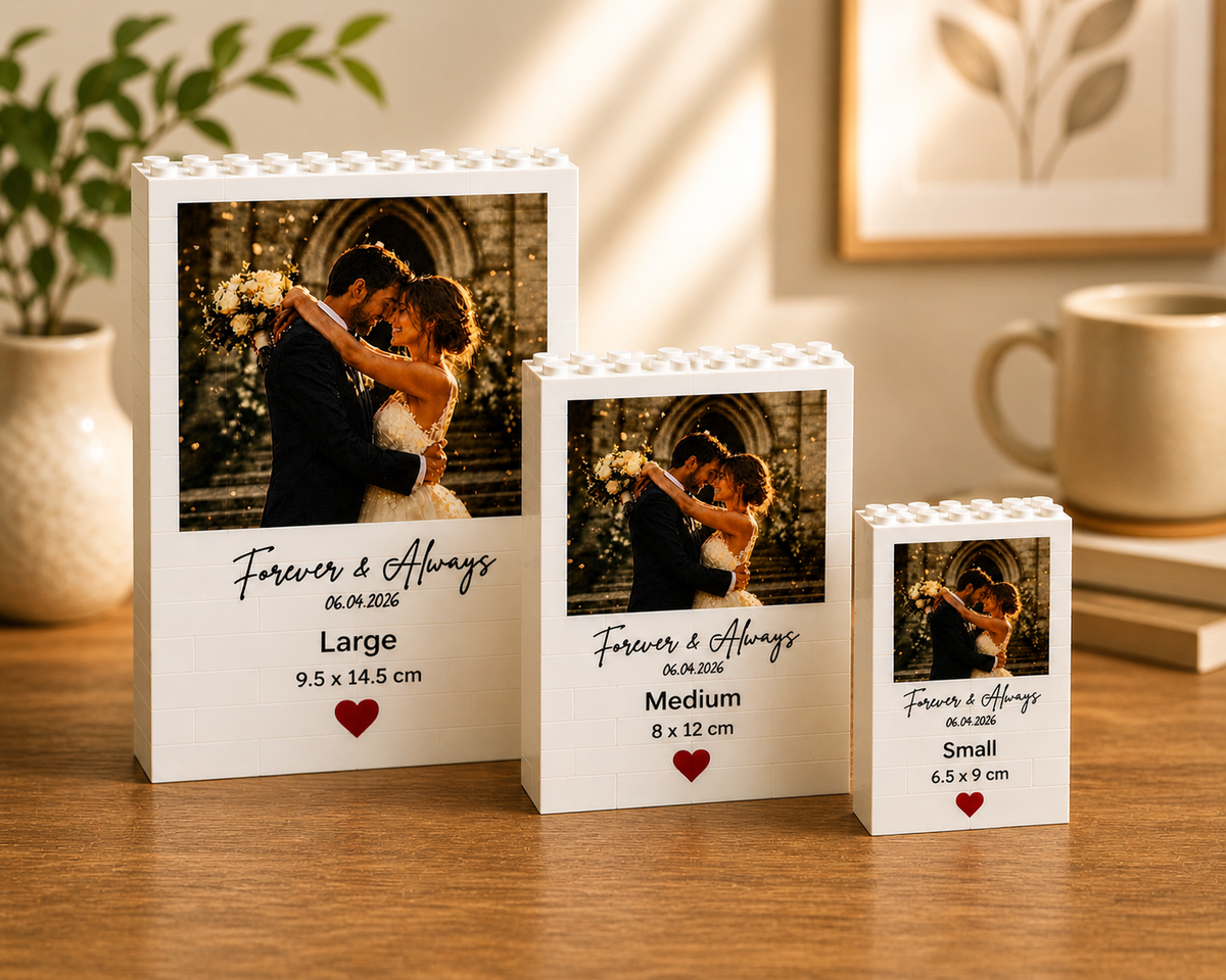 Personalised Photo Frame – Building Brick Photo Block