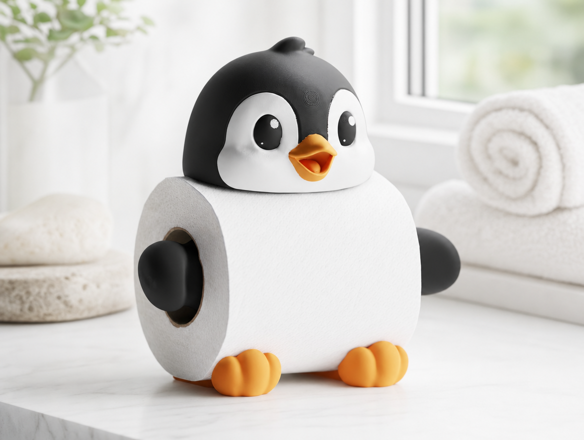 Penguin Toilet Roll Holder - Tuxo