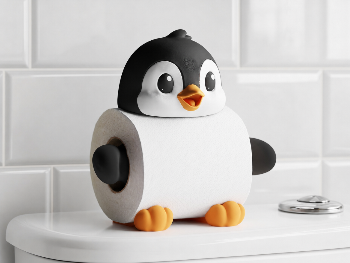 Penguin Toilet Roll Holder - Tuxo
