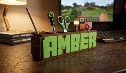 Personalised Pixel Name Pen Holder