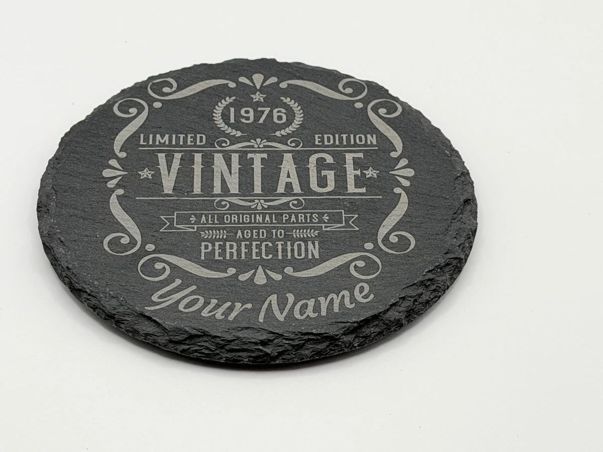 50th Birthday Slate Coaster — view 2