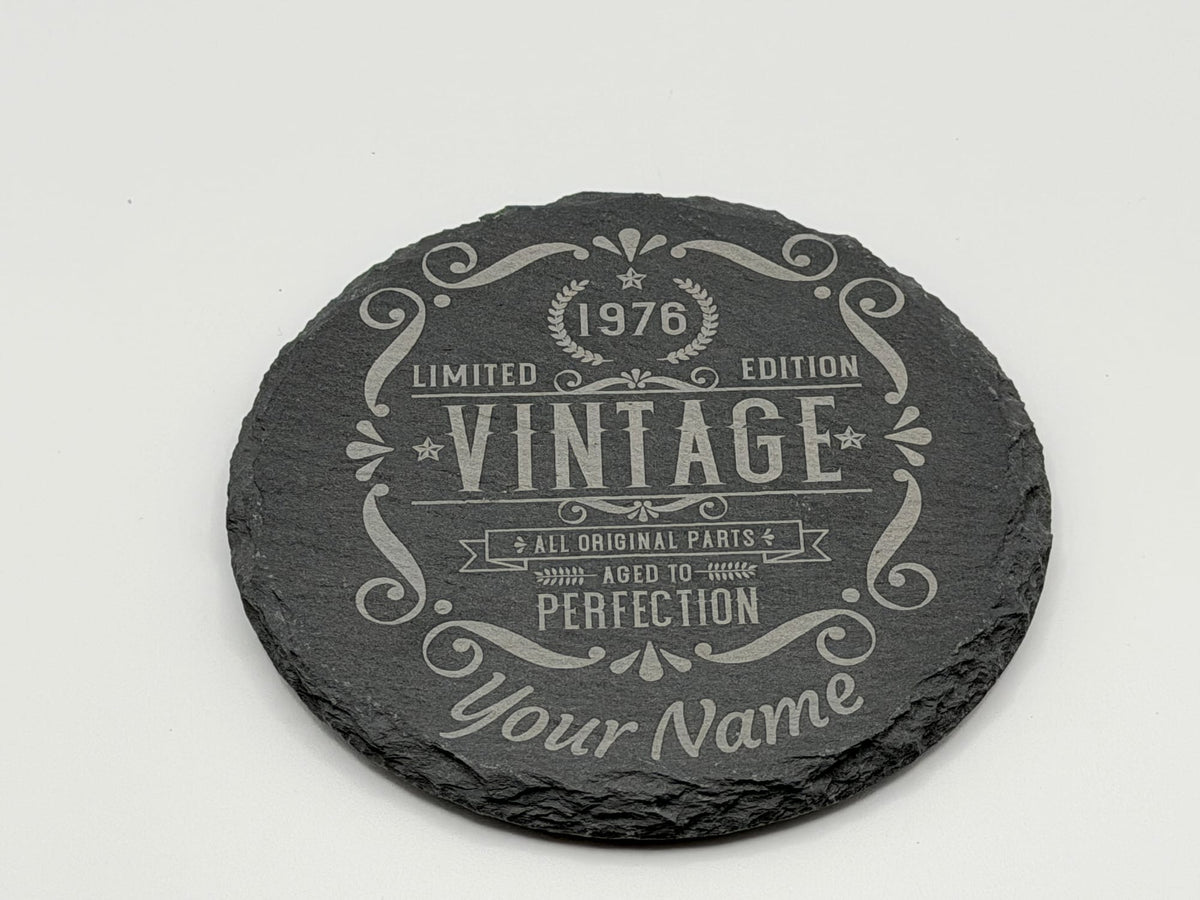 50th Birthday Slate Coaster — view 3