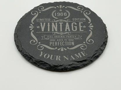50th Birthday Slate Coaster — view 4