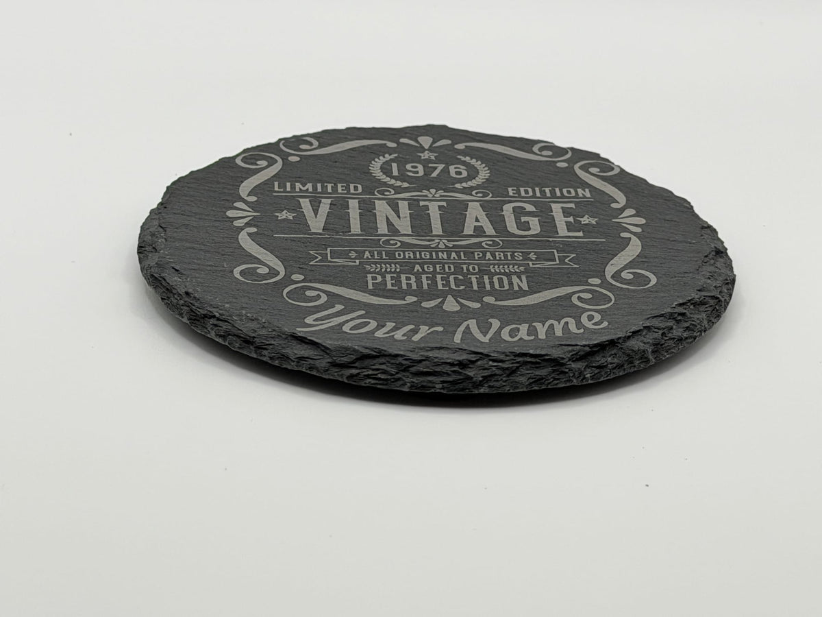 50th Birthday Slate Coaster — view 5