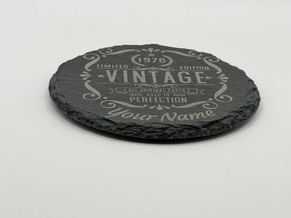 50th Birthday Slate Coaster — view 5