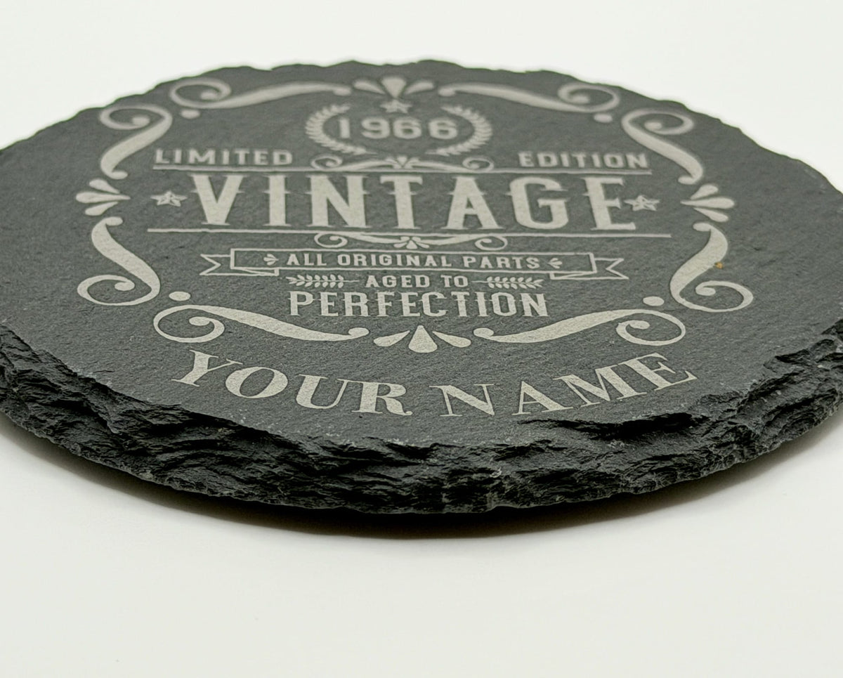 60th Birthday Slate Coaster — view 2