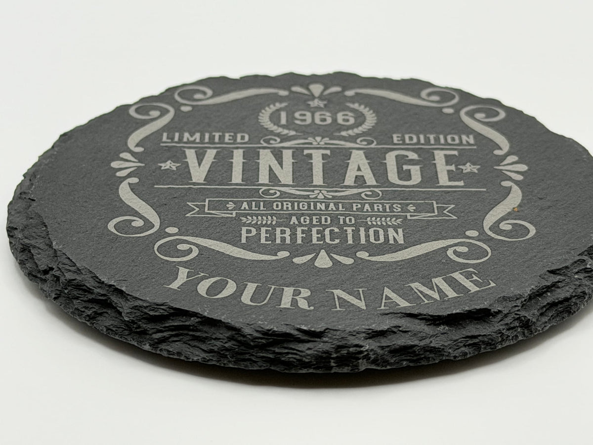 60th Birthday Slate Coaster — view 3