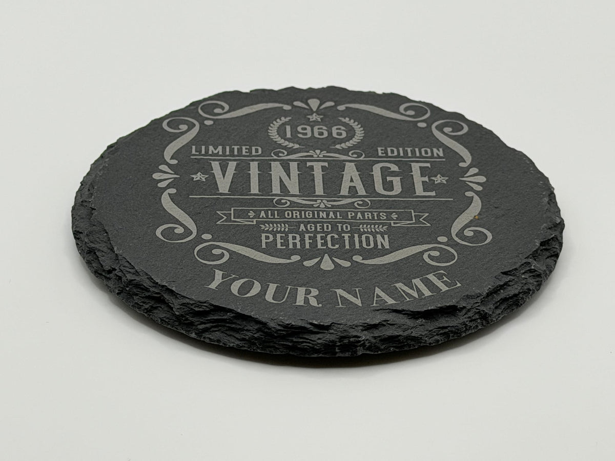 60th Birthday Slate Coaster — view 5