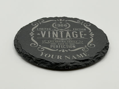 60th Birthday Slate Coaster — view 5