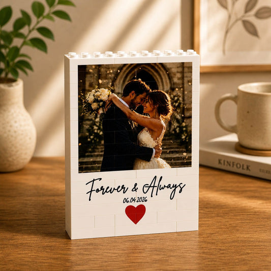Personalised Photo Frame – Building Brick Photo Block