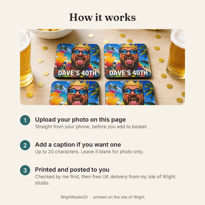 How it works: upload your photo, add a caption, we print and post