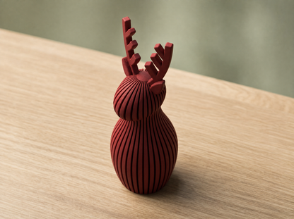 Dark red reindeer close-up