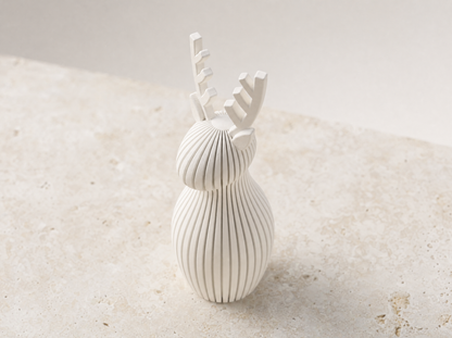 Ivory white reindeer close-up