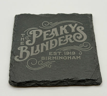 Peaky Blinders Laser Engraved Slate Coaster