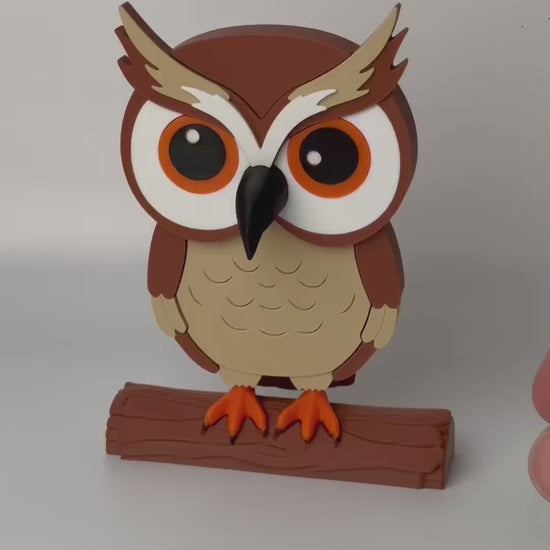 Glasses being placed on the Wise Owl Glasses Holder