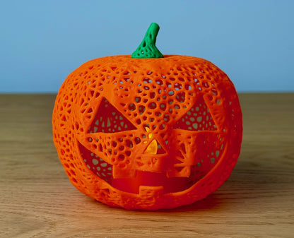Pumpkin Lantern with Flickering LED Light