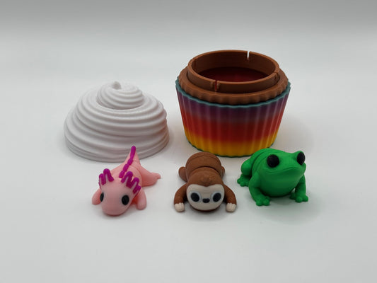 Surprise Cupcake with Fidget Animal Toys