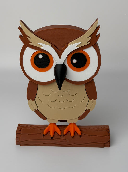 Wise Owl Glasses Holder without glasses, front view