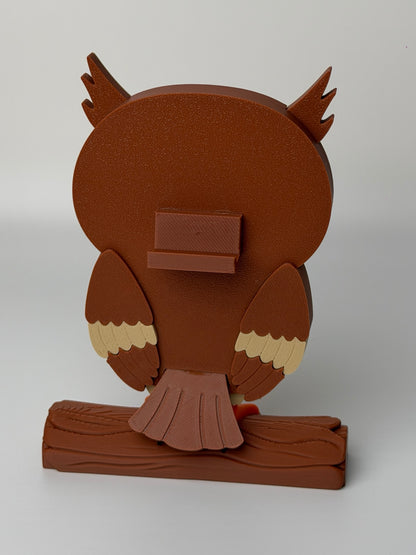 Wise Owl Glasses Holder, back view